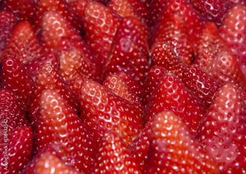 Strawberries background - texture