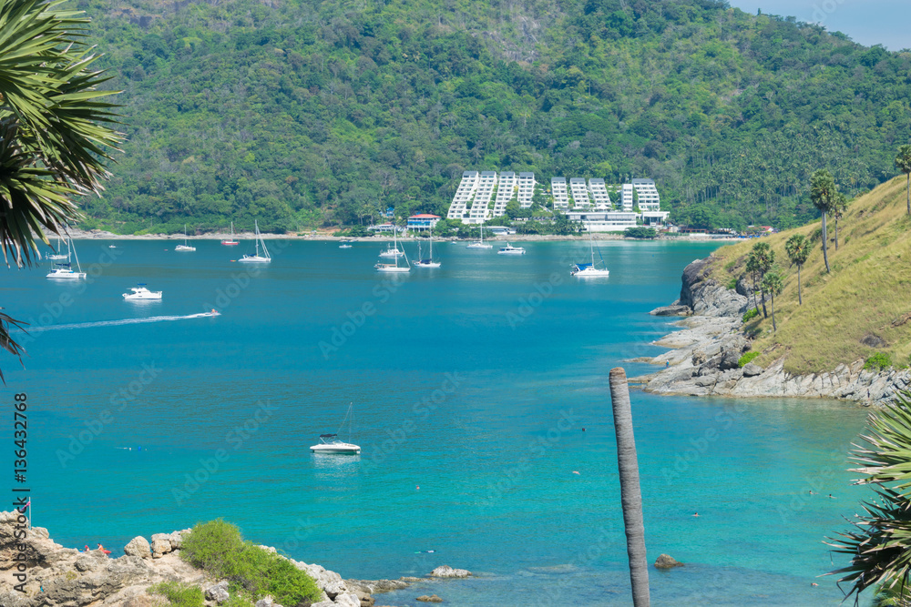 Obraz premium View point sea view promphep cape phuket, thailand 