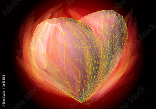  heart in flame