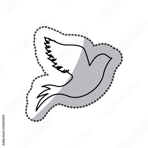 contour pigeons icon image, vector illustration design
