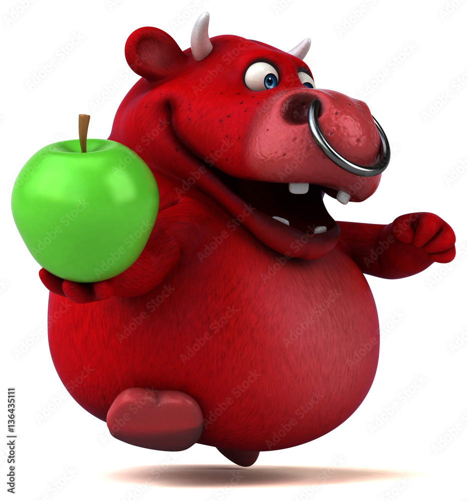 Naklejka premium Red bull - 3D Illustration