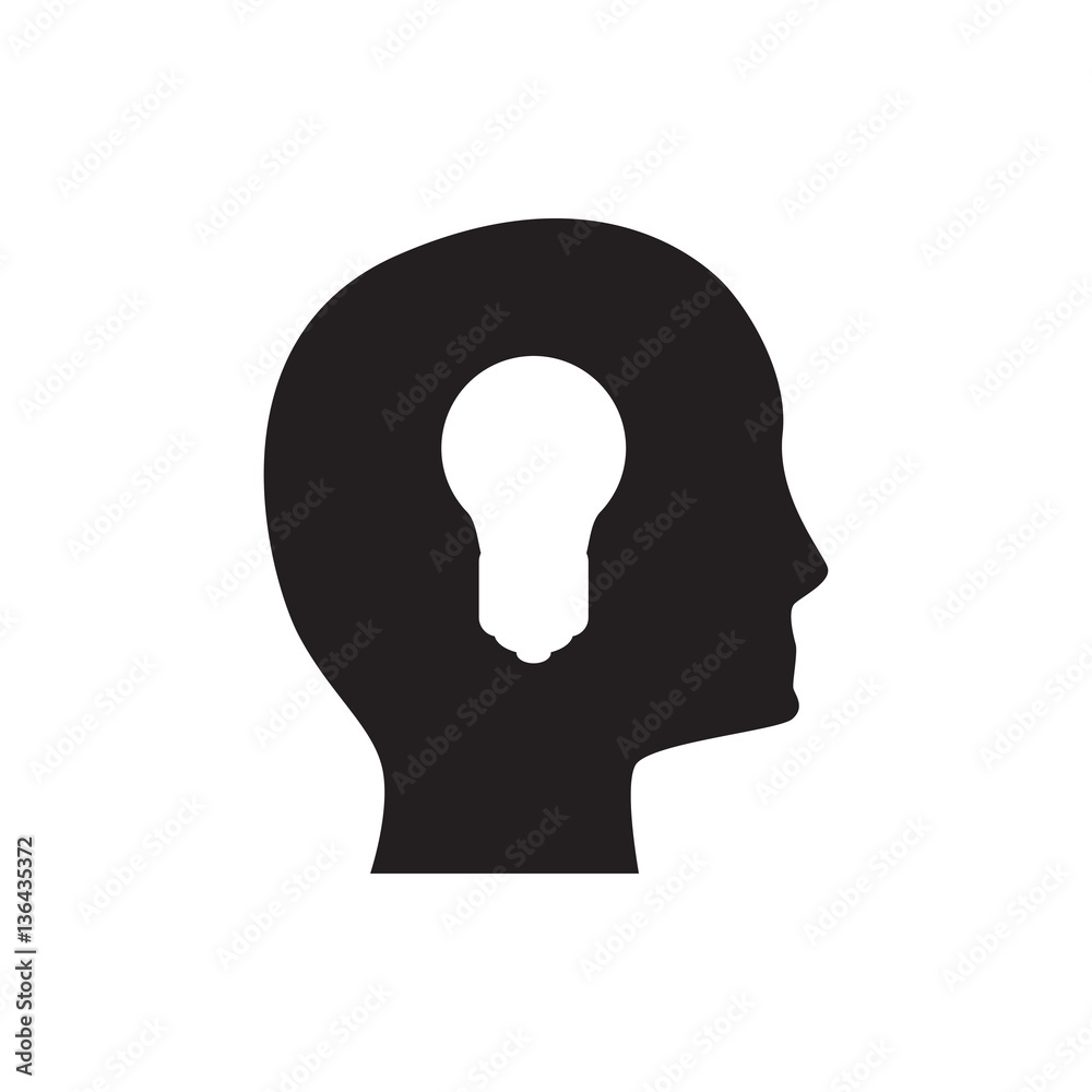 head with keyhole icon illustration head with keyhole icon illustration