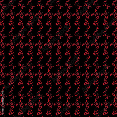 Pattern Seamless red on black