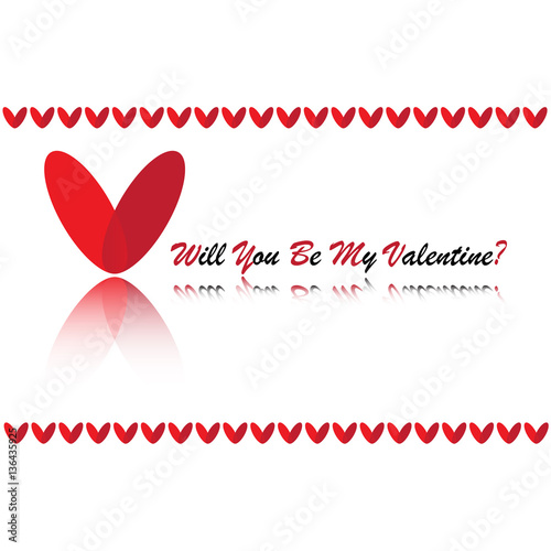 will you be my valentine. gift card