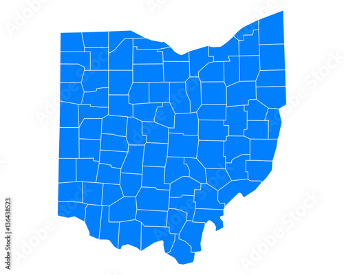Karte von Ohio