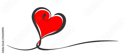 Herz Liebe Design Element Schwung Banner