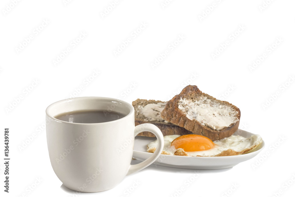 delicious breakfast of hot tea with cooked eggs delicious breakfast of hot tea with cooked eggs