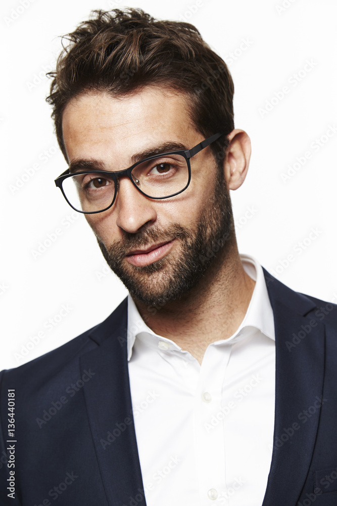 Spectacled guy in suit, portrait Spectacled guy in suit, portrait