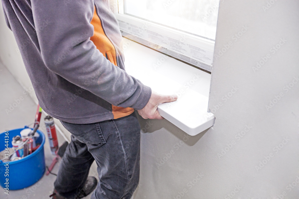 Monter mounted the window sill inner below the window Monter mounted the window sill inner below the window