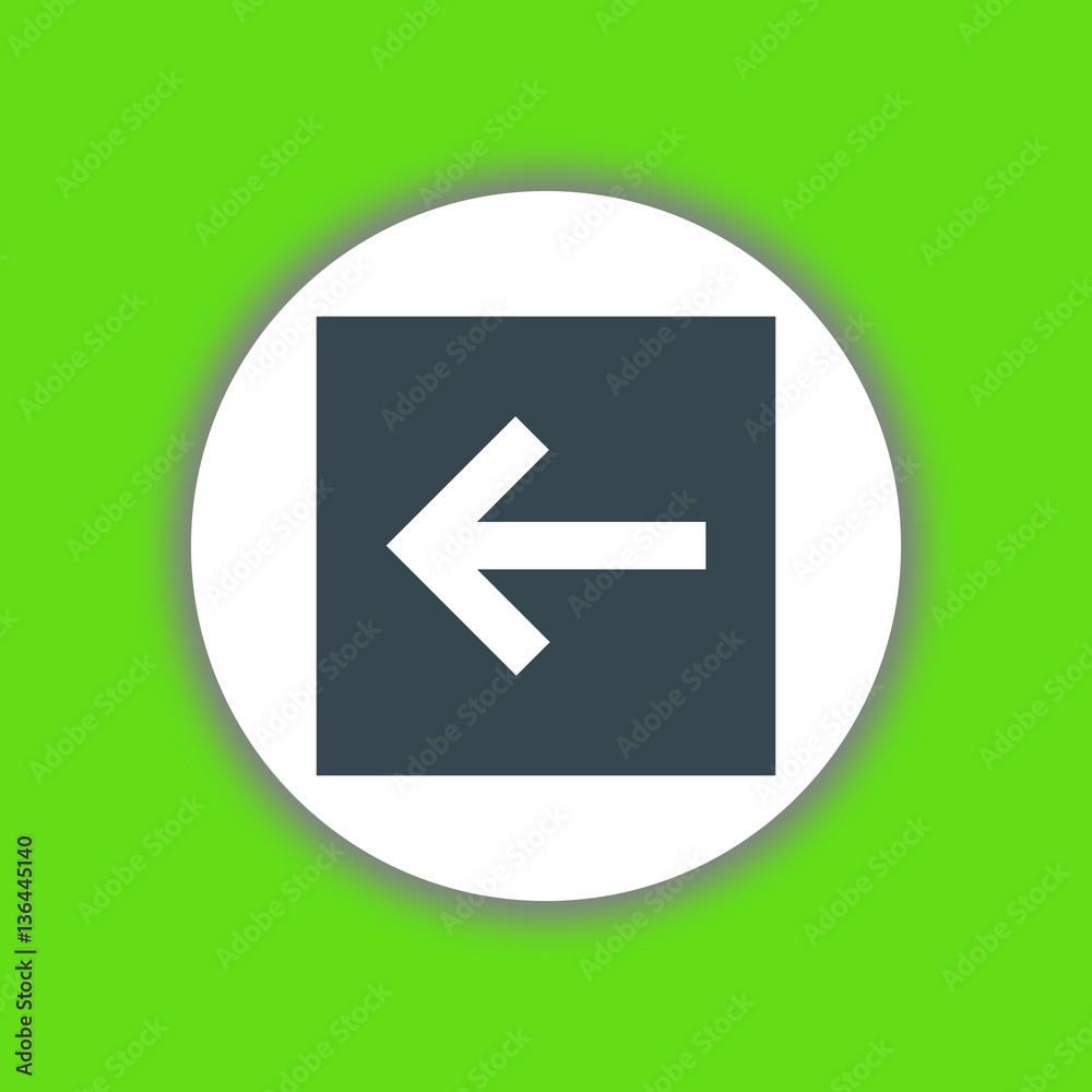 Left arrow icon vector Left arrow icon vector