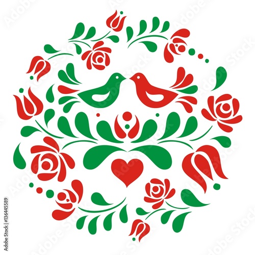 Hungarian folk vector motif