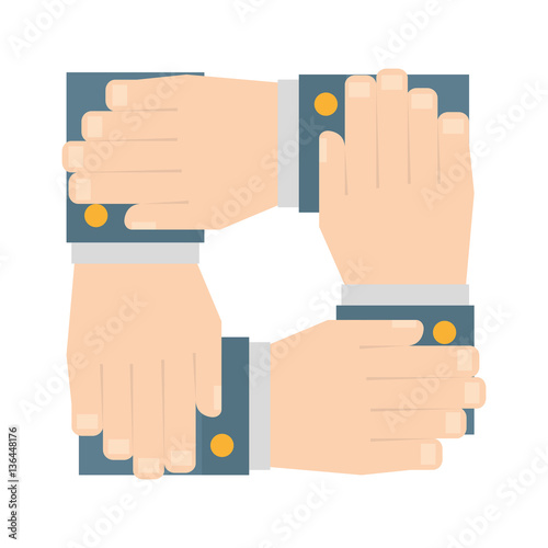 hands together related icon, vector illustrtion design