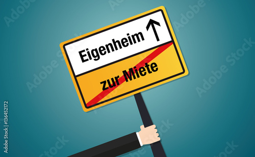 Eigenheim zur Miete Schild