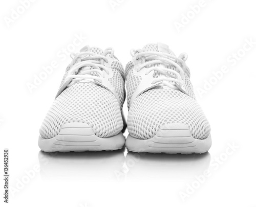 White unbranded sneakers.
