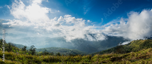 Panoramic Mountain view photo