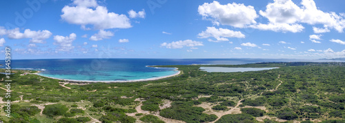 Aerial view of Savannah Bay, East Side Anguilla, Caribbean