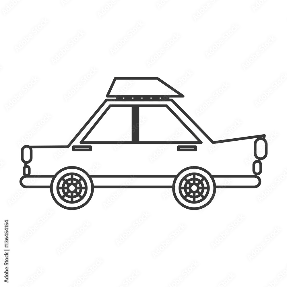 blue car trip icon image, vector illustration design