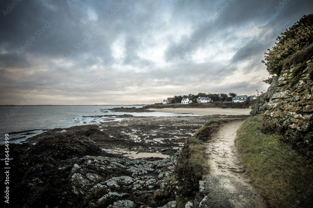 Loire Atlantique Bord de mer en fin de journée Stock Photo Adobe Stock