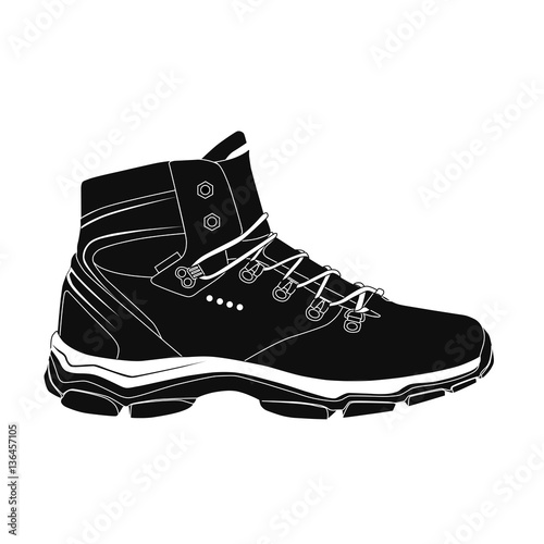 one casual winter shoe, vector, illustration,