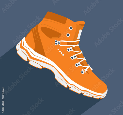 one winter sneaker for training, vector, illustration,