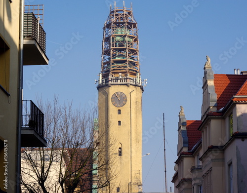 Wieża ratusza w Brzegu - remont