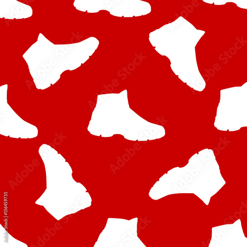 pattern of casual winter shoes, vector, illustration,