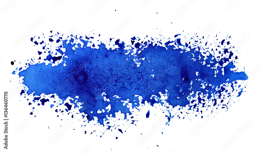 Stripe of spilt blue paint Stripe of spilt blue paint