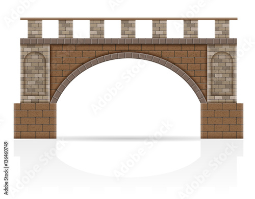 stone bridge stock vector illustration