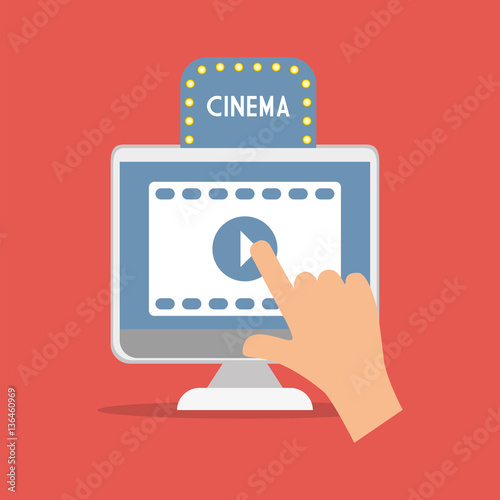 cinema movie computer digital concept vector illustration eps 10