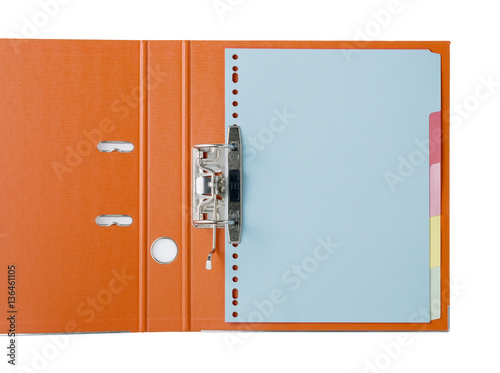binder with empty sheet for copyspace