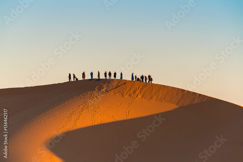 observers on sands desert