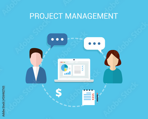 Project Management vector illustration. photo