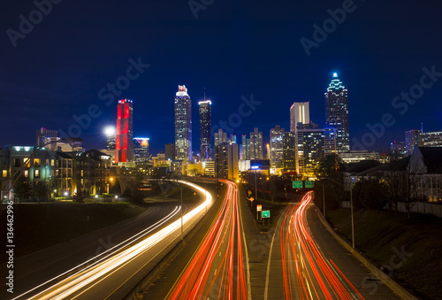timelapse of traffic in downtown Atlanta © Wollwerth Imagery