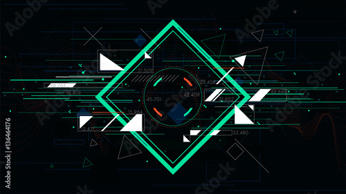 Tech futuristic abstract backgrounds, colorful square