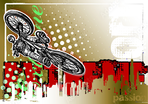 BMX biker poster background