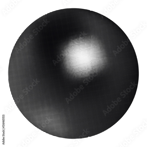 Volume halftone black and white ball