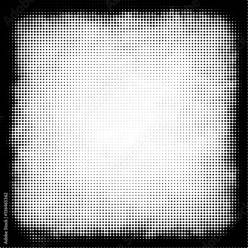 Striped halftone  black and white frame