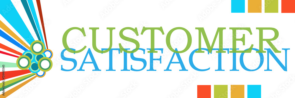 Fototapeta premium Customer Satisfaction Colorful Elements 