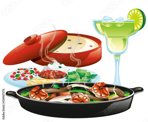 Mexican fajita meal