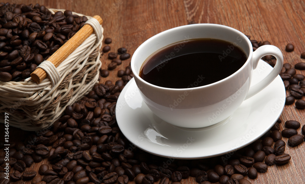 Fototapeta premium coffee sill life with cup of coffee