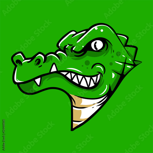 crocodile head mascot logo