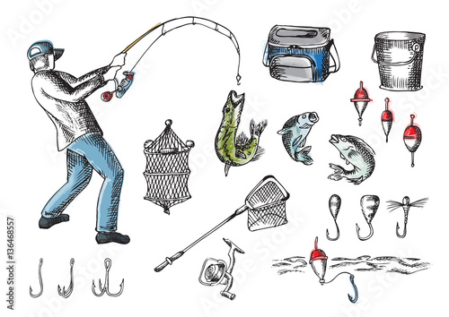Fishing set.