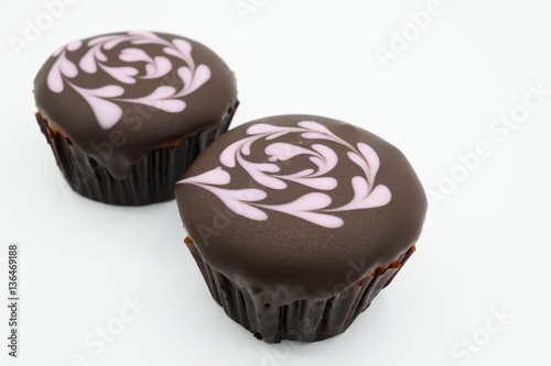 Cupcake with love isolated