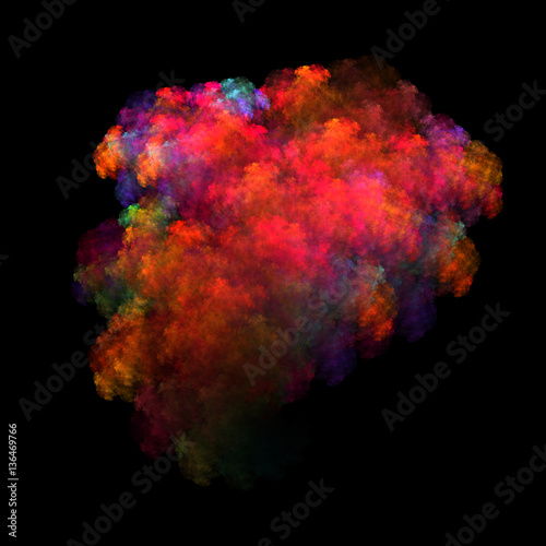 Fractal Colored Cumulus Cloud - Fractal Art
