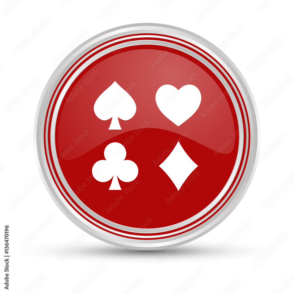 Roter Button Pik, Herz, Kreuz, Karo Stock Vector Adobe Stock