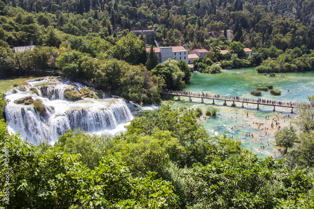 Krka National Park one of the most famous and the most beautiful park in Croatia

