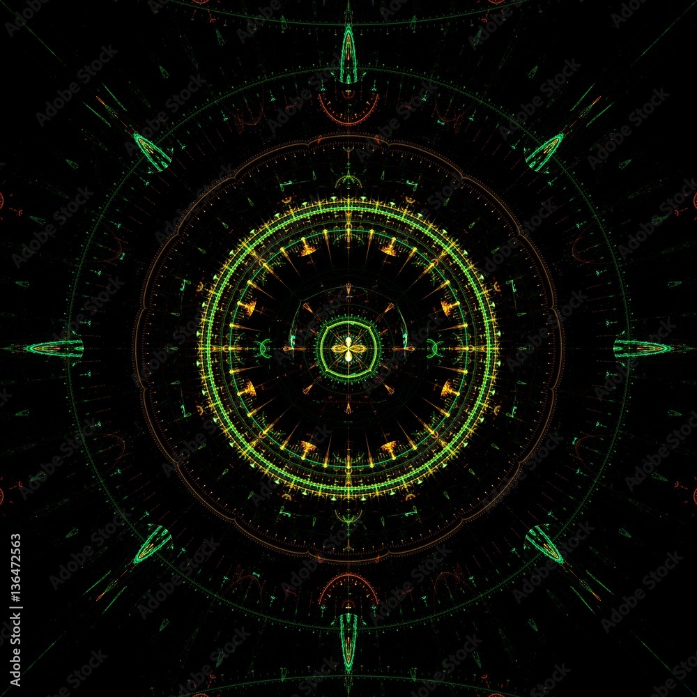 Obraz premium Filigree Rose of Wind - Fractal Art 