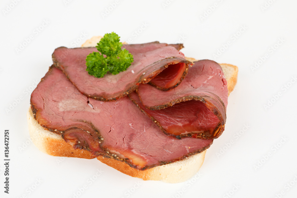 Brot mit Roastbeef