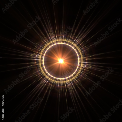 Haeckel inspitation - Radial Symmetry of Protozoan    - Fractal Art photo