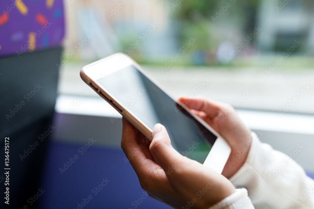 Using mobile phone inside bus